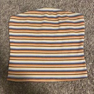 Garage multi colored tube top